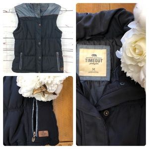 {Timeout Los Angeles} Navy Puffy Vest